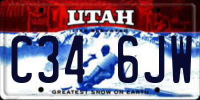 UT license plate C346JW