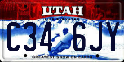 UT license plate C346JY