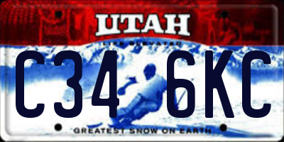 UT license plate C346KC