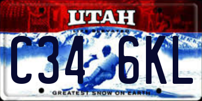UT license plate C346KL