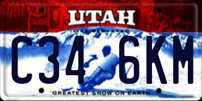 UT license plate C346KM