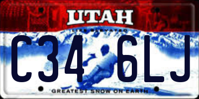 UT license plate C346LJ