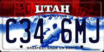 UT license plate C346MJ