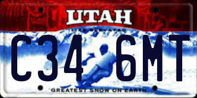 UT license plate C346MT
