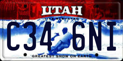 UT license plate C346NI