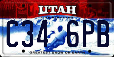 UT license plate C346PB