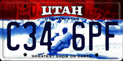 UT license plate C346PF