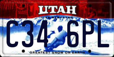UT license plate C346PL