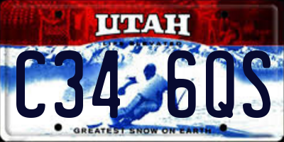 UT license plate C346QS