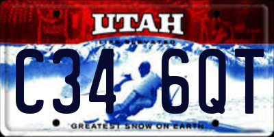 UT license plate C346QT