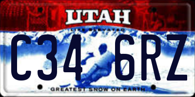 UT license plate C346RZ