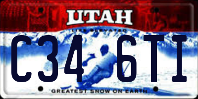 UT license plate C346TI