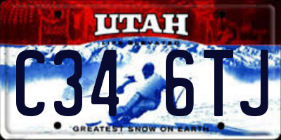 UT license plate C346TJ
