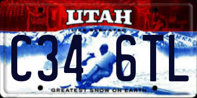 UT license plate C346TL