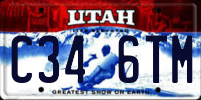 UT license plate C346TM