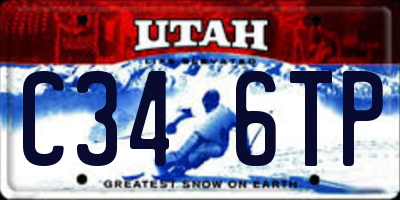 UT license plate C346TP