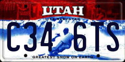 UT license plate C346TS
