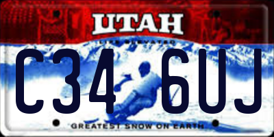 UT license plate C346UJ