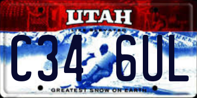 UT license plate C346UL