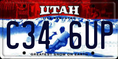 UT license plate C346UP