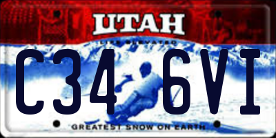 UT license plate C346VI