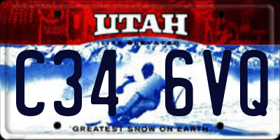 UT license plate C346VQ