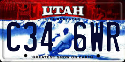 UT license plate C346WR