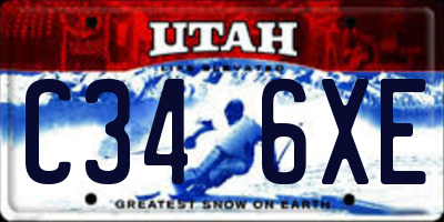 UT license plate C346XE