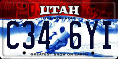 UT license plate C346YI