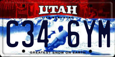 UT license plate C346YM