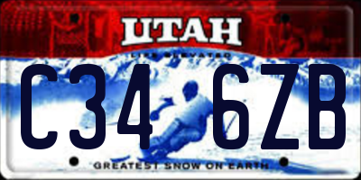 UT license plate C346ZB