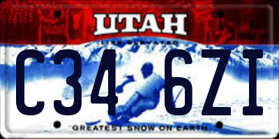 UT license plate C346ZI