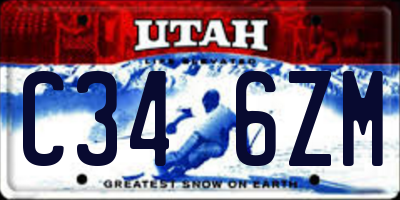 UT license plate C346ZM