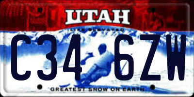 UT license plate C346ZW
