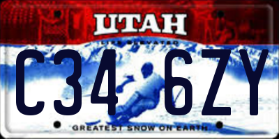 UT license plate C346ZY