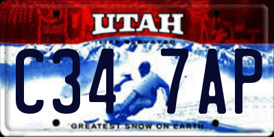 UT license plate C347AP