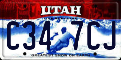 UT license plate C347CJ
