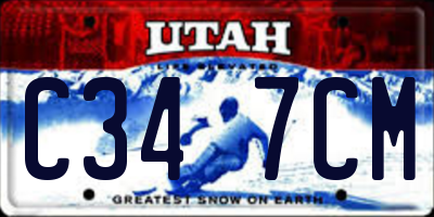 UT license plate C347CM