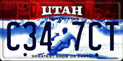UT license plate C347CT