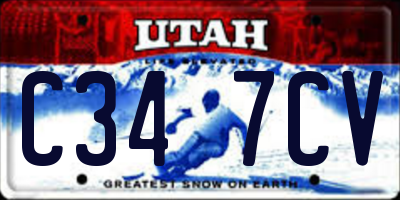 UT license plate C347CV