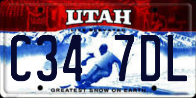 UT license plate C347DL