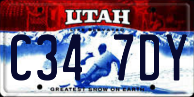 UT license plate C347DY