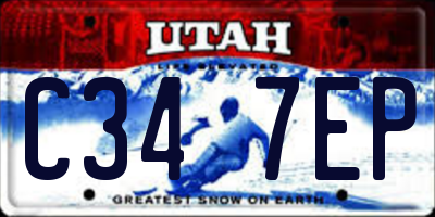 UT license plate C347EP