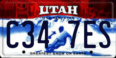 UT license plate C347ES
