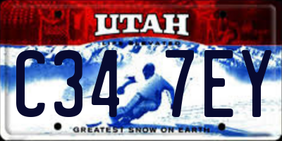 UT license plate C347EY