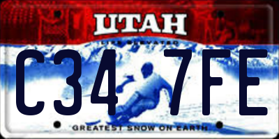 UT license plate C347FE