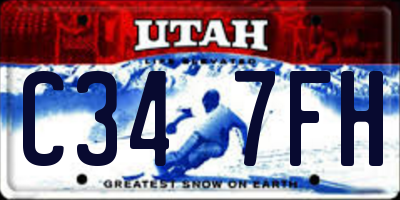 UT license plate C347FH