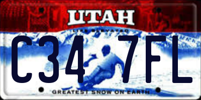 UT license plate C347FL