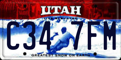 UT license plate C347FM