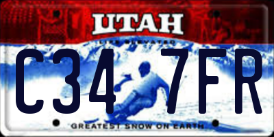 UT license plate C347FR